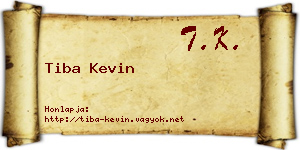 Tiba Kevin névjegykártya