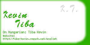 kevin tiba business card